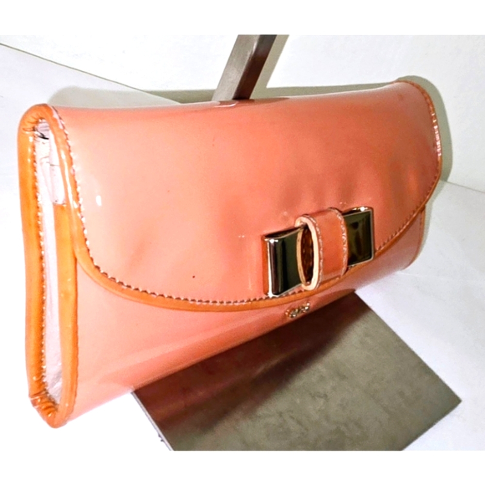 Chloe Bowtie Patent Leather Trifold Wallet
